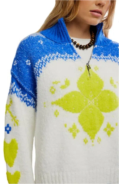 Free People Mythical Half Zip Pullover In Multi