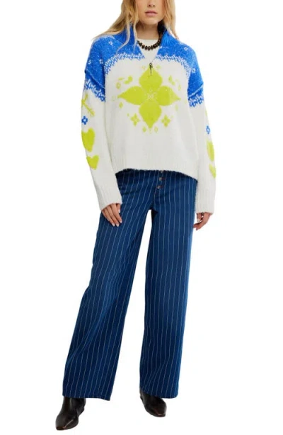 Free People Mythical Half Zip Pullover In Multi