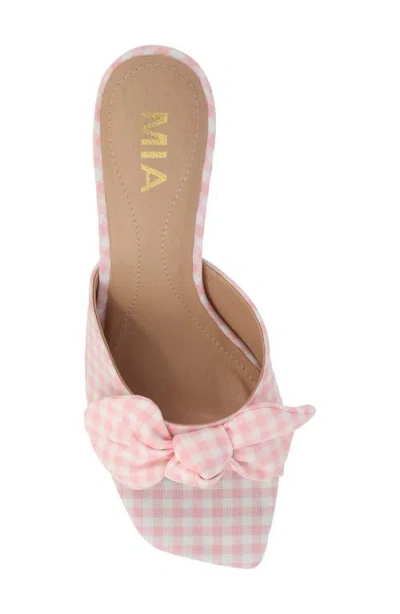 Mia Elyzza Bow Slide Sandal In Pink