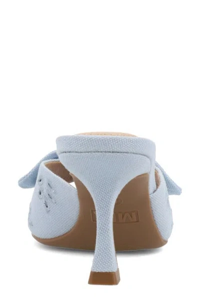 Mia Elyzza Bow Slide Sandal In Blue