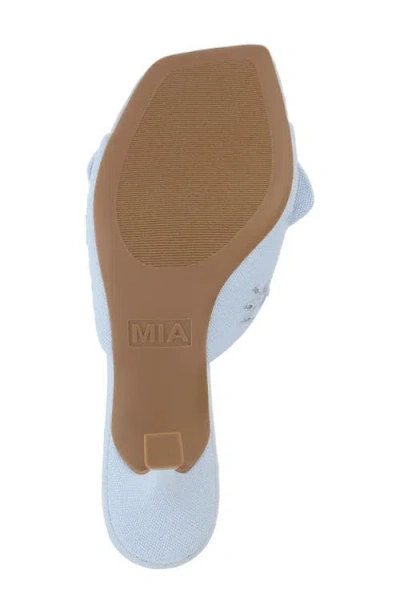 Mia Elyzza Bow Slide Sandal In Blue