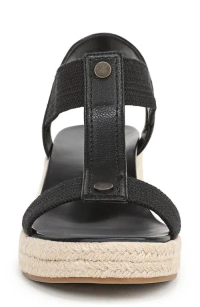 Vionic Wide Width Calera Espadrille Wedge Sandal In Black