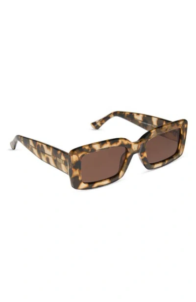 Diff Katie 52mm Gradient Rectangle Sunglasses In Brown