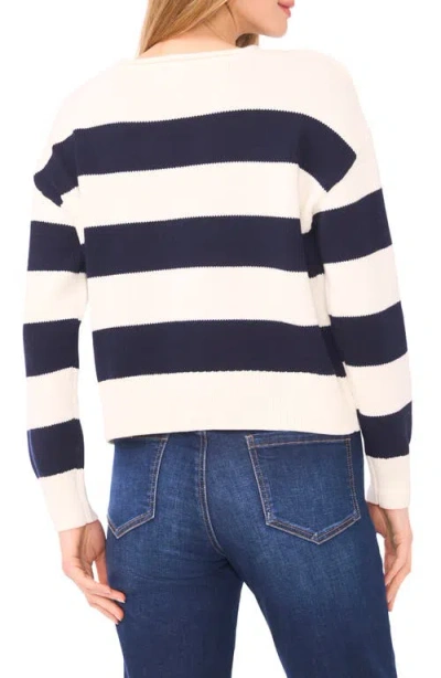 Cece Stripe Roll Neck Sweater In Multi