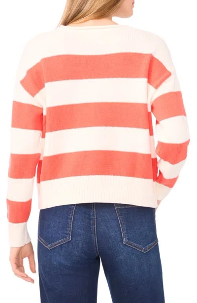Cece Stripe Roll Neck Sweater In Multi
