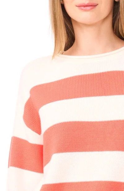 Cece Stripe Roll Neck Sweater In Multi