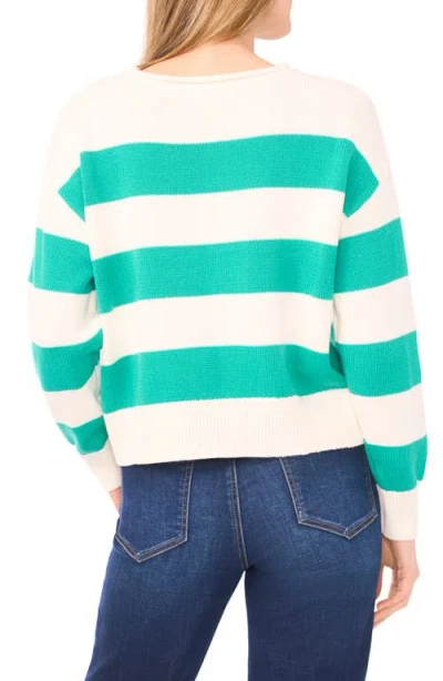 Cece Stripe Roll Neck Sweater In Multi