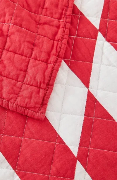 Melange Home Star Patch Patchwork Quilt Set In Red