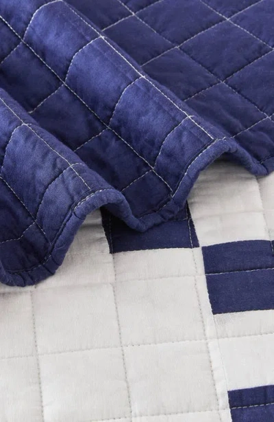 Melange Home Irish Chain Patchwork Quilt Set In Blue