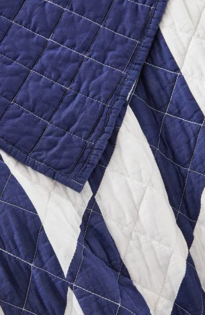 Melange Home Star Patch Patchwork Quilt Set In Blue