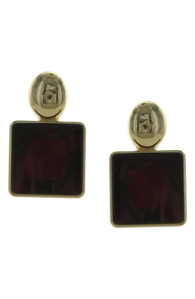 Olivia Welles Ruby Marbled Earrings In Green