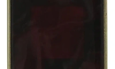 Olivia Welles Ruby Marbled Earrings In Gold