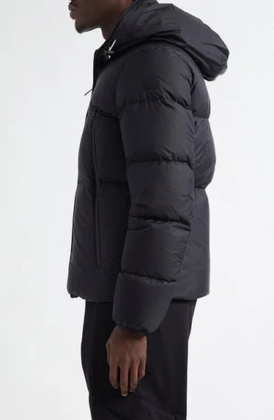 Moncler Montcla Water Repellent Short Hooded Down Jacket In Black