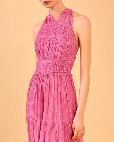Ulla Johnson Freesia Sleeveless Silk Chiffon Gown In Pink