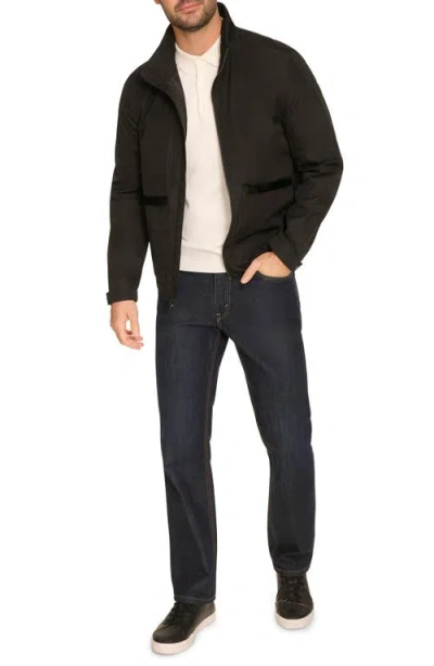 Cole Haan Packable Rain Jacket In Black