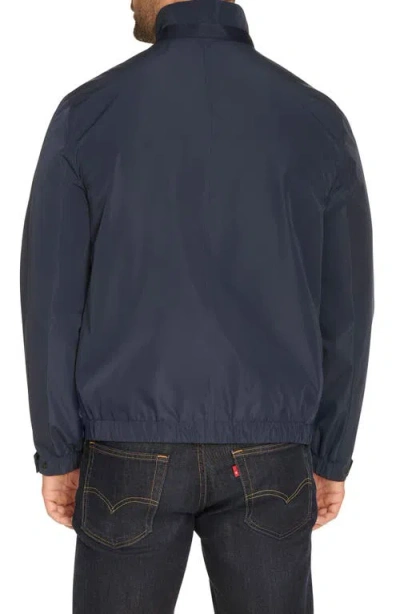 Cole Haan Packable Rain Jacket In Blue