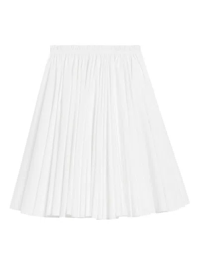 Ami Alexandre Mattiussi Ami Paris Ami Paris Cotton Midi Corolla Skirt In White