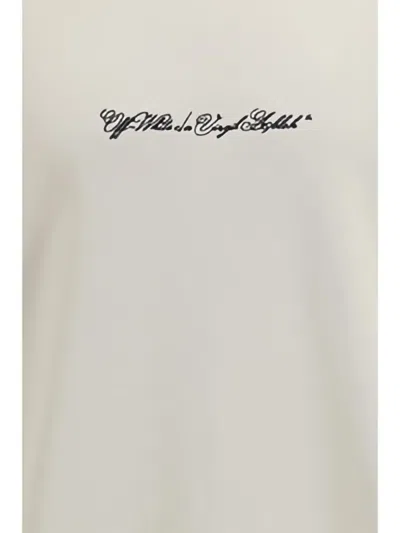 Off-white Script Arrow Crewneck Sweatshirt In Neutral