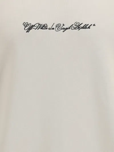 Off-white Script Arrow Crewneck Sweatshirt In Neutral