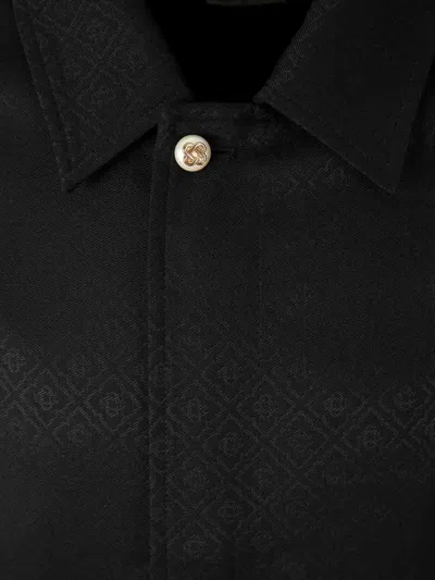 Casablanca Patterned Shirt Jacket In Black