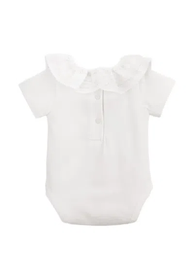 Knot Cecile Ruffled Bodysuit In White