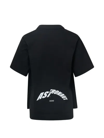 Ordinary Couture Code Astronaut Print T-shirt In Black