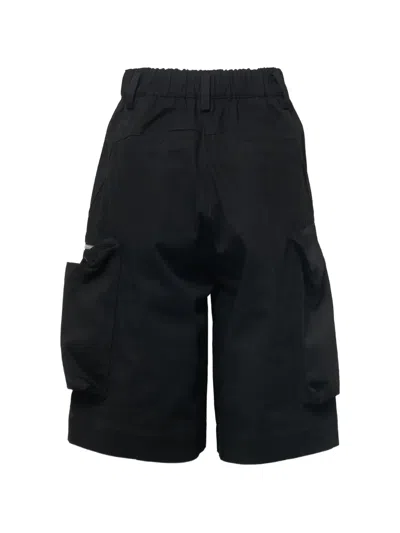 Ordinary Couture Code Zip Pocket Bermuda Shorts In Black