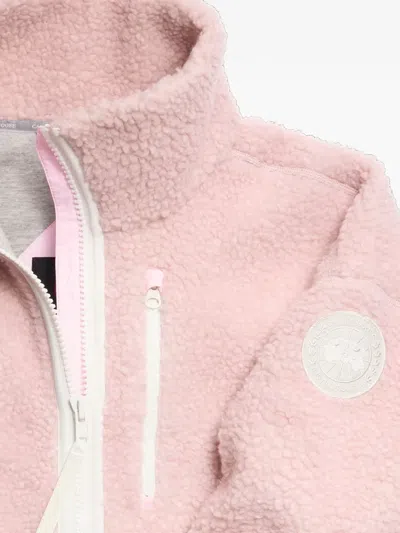 Canada Goose Simcoe Zip Up Fleece Sweater White Label In Pink