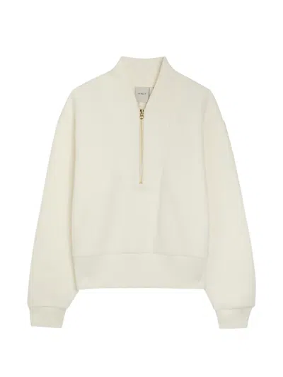 Varley Womens Ivory Marl Davidson Relaxed-fit Stretch-woven Sweatshirt In Neutral