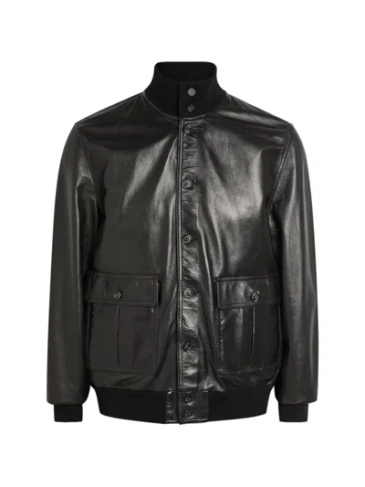 Valstar Flap-pocket Leather Jacket In Black