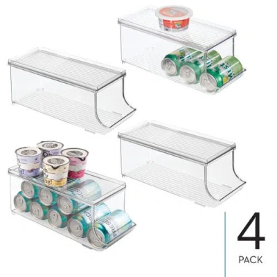 Basic Soda Can Organizer With Lid For Pantry In White