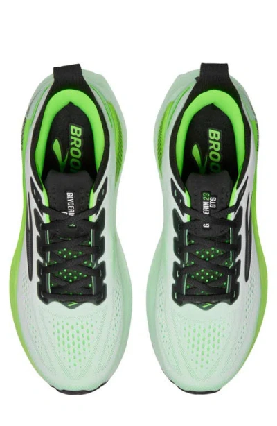 Brooks Glycerin Gts 23 Shoes White Green Ss26