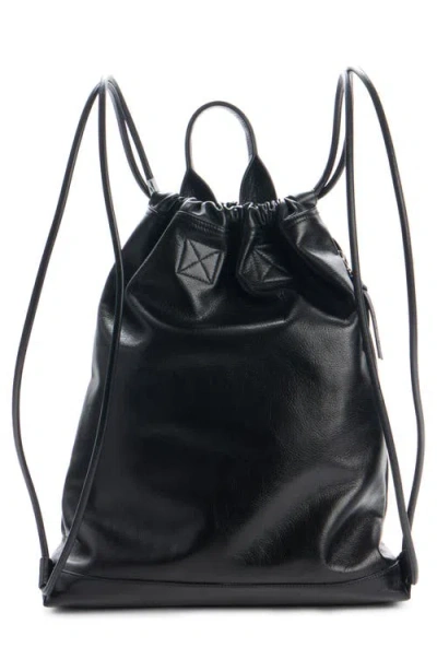 Givenchy Leather Drawstring Backpack In Black