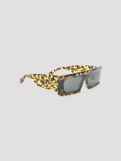 Alaïa Rectangular Mask Sunglasses Tortoiseshell Pattern Frame In Gray