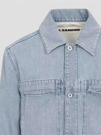 Jil Sander Denim Jacket Long Sleeves Chest Pockets In Blue