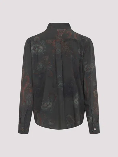 Our Legacy Casual Long Sleeve Shirt Paisley Pattern In Green