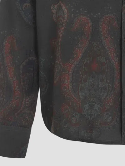 Our Legacy Casual Long Sleeve Shirt Paisley Pattern In Green