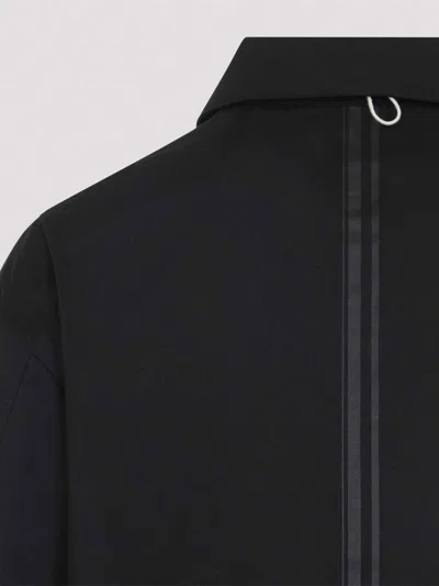 Mordecai Layered Jacket Point Collar Adjustable Drawstrings In Black