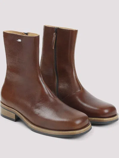 Our Legacy Daimono Boots In Whisky-colored Calfskin In Brown