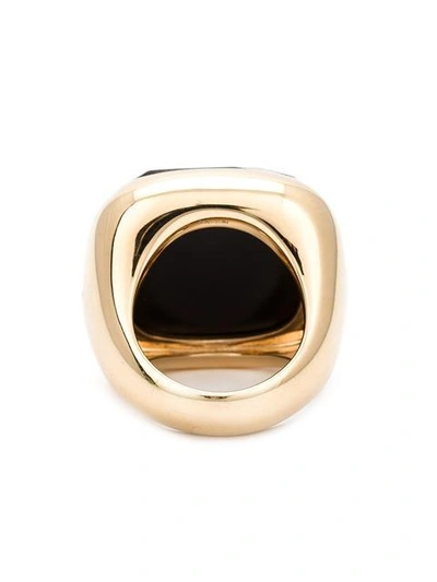 Shop Pomellato 18kt Rose Gold Victoria Jet Ring - Black