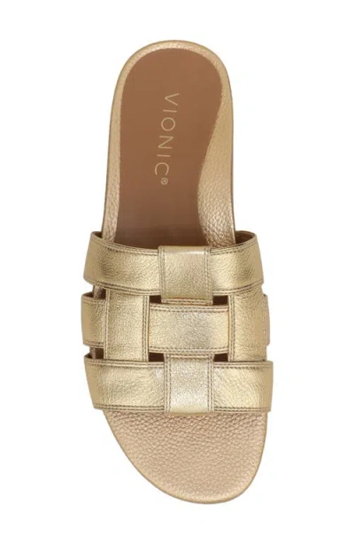 Vionic Glendora Slide Sandal In Gold