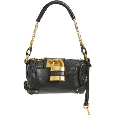 Chloé Chloe Women Black Leather Small Paddington Shoulder Bag In Black