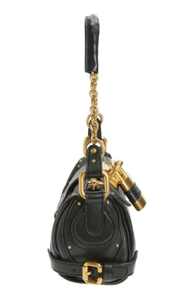 Chloé Chloe Women Black Leather Small Paddington Shoulder Bag In Black