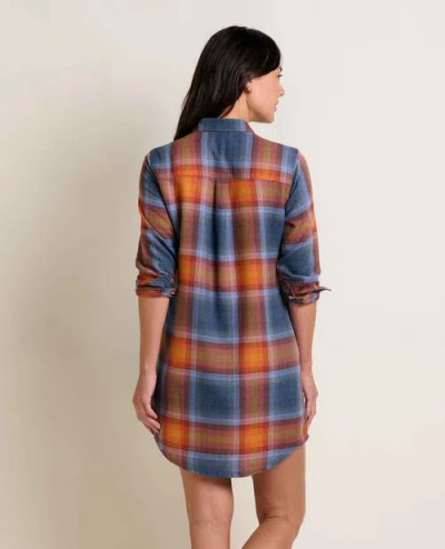 Toad And Co Re-form Popover Long Sleeve Dress In Ink Ombre In Multi