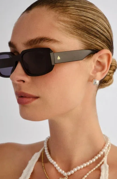 Aire Ascendant 49mm Rectangular Sunglasses In Blue