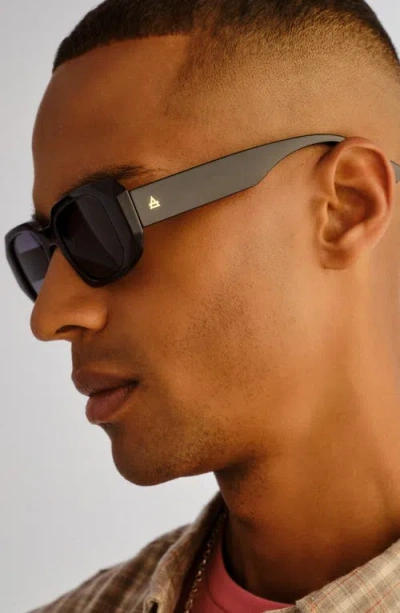 Aire Ascendant 49mm Rectangular Sunglasses In Blue