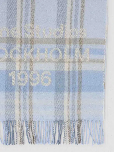 Acne Studios Wool Blend Unisex Scarf In Blue