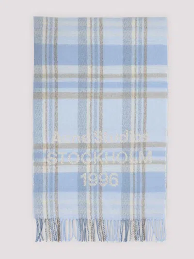 Acne Studios Wool Blend Unisex Scarf In Blue