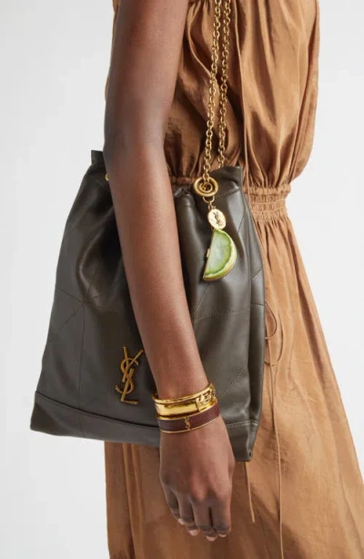 Saint Laurent Lemon Key Ring In Multi