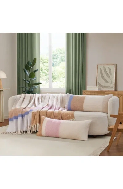 Ugg Simona Faux Mohair Bolster Pillow, 14" X 36" In Neutral